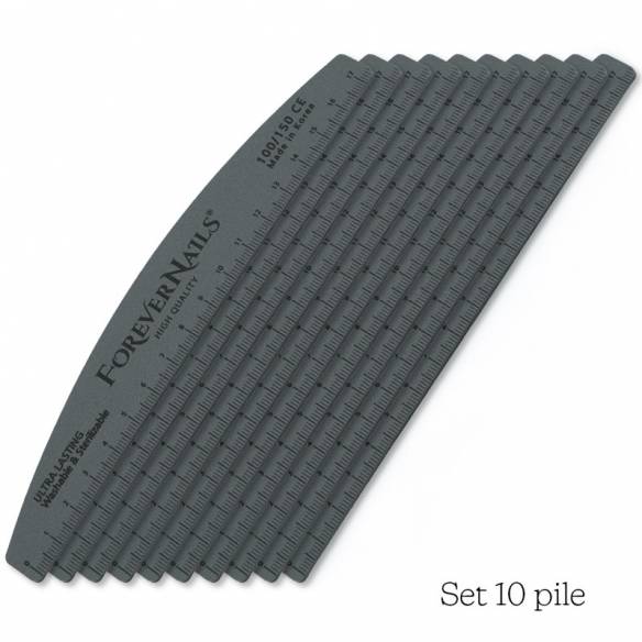 Kit 10 Pile Profesionala lavabila Ultra Lasting ForeverNails 100/150