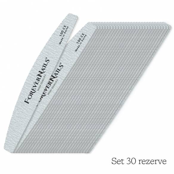Kit 30 rezerve Pile profesionale ForeverNails #100