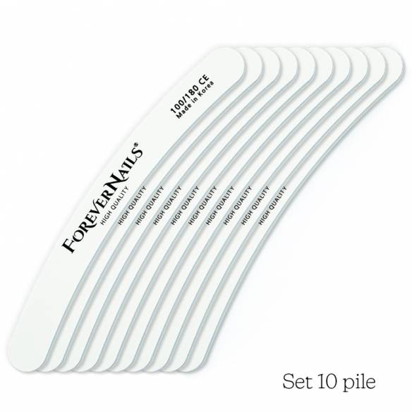Kit 10 Pile Profesionale banana ForeverNails 100/180 | ForeverLash.ro
