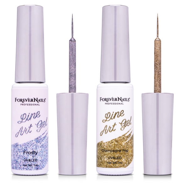 Liner Artistic Oja Semipermanenta ForeverNails Silver & Gold Duo