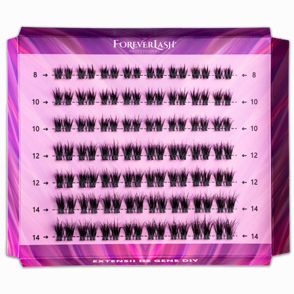 Gene false Smocuri Matase ForeverLash Fluffy Double Trouble 56 buc