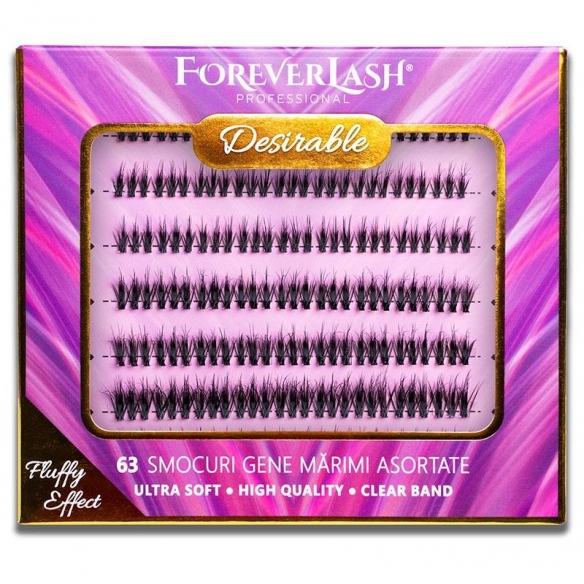 Gene false Smocuri Matase ForeverLash Fluffy Desirable 63 buc
