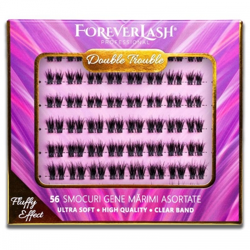 Gene false Smocuri Matase ForeverLash Fluffy Double Trouble 56 buc