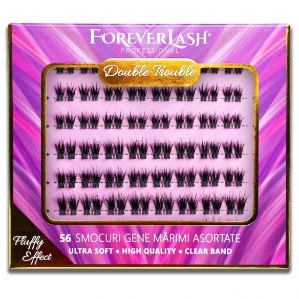 Gene false Smocuri Matase ForeverLash Fluffy Double Trouble 56 buc