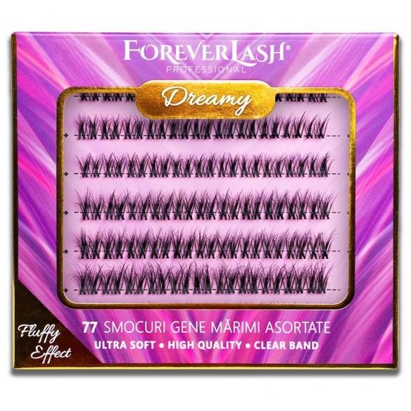 Gene false Smocuri Matase ForeverLash Fluffy Dreamy 77 buc