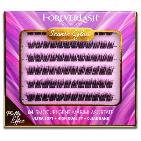 Gene false Smocuri Matase ForeverLash Fluffy Iconic Glow 84 buc
