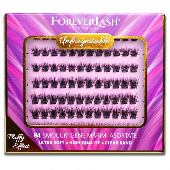 Gene false Smocuri Matase ForeverLash Fluffy Unforgettable 84 buc