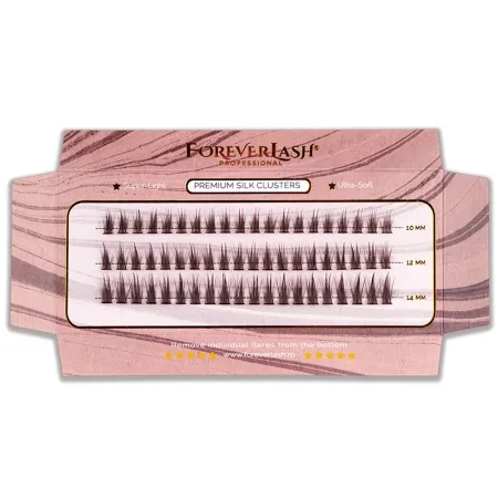 Gene smocuri matase maro inchis ForeverLash Espresso – curbura C, efect elegant si definit, aplicare underlash sau clasica 2