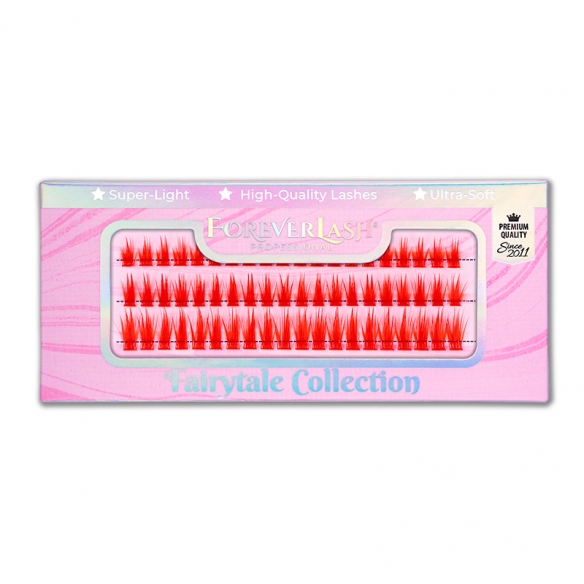 Gene smocuri matase Red ForeverLash Fairytale, curbura C, 60 buc, underlash si clasic