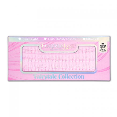 Gene smocuri matase alb ForeverLash Fairytale, curbura C, 60 buc, underlash si clasic