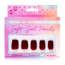 Unghii Press On Soft Gel ForeverNails True Lady, forma patrat, 1,8cm, reutilizabile