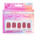 Unghii Press On Soft Gel ForeverNails Prestige, forma patrat, 1,8cm, reutilizabile