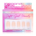 Unghii Press On Soft Gel ForeverNails Good Mood, forma patrat, 1,8cm, reutilizabile