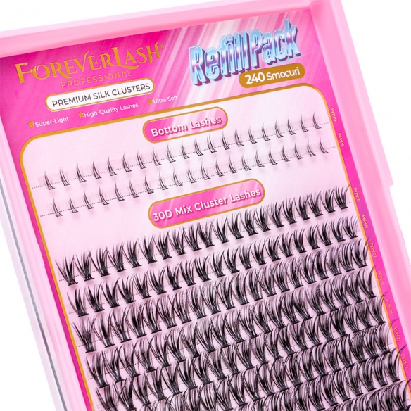 Gene Smocuri Matase ForeverLash 30D curbura C Mix 240 buc