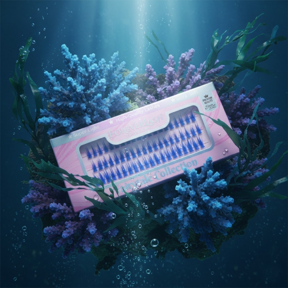 Gene Smocuri Matase ForeverLash Fairytale Blue Mix 60 buc