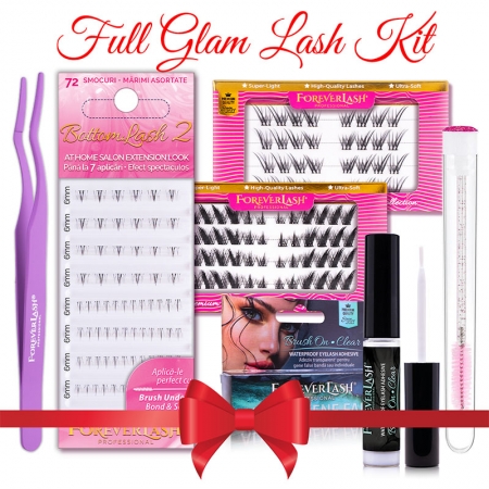 Kit Gene Winged ForeverLash – 2 modele + BottomLash + Adeziv Brush-On