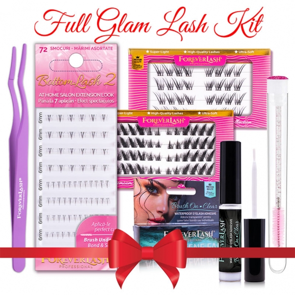 Kit Gene Winged ForeverLash – 2 modele + BottomLash + Adeziv Brush-On