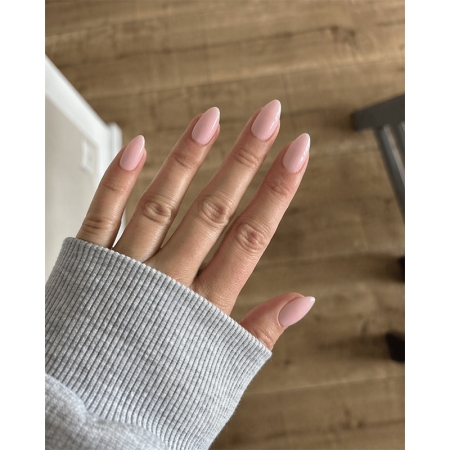 Unghii Press On Soft Gel ForeverNails Milky White, forma midgdala, 2cm, reutilizabile 2