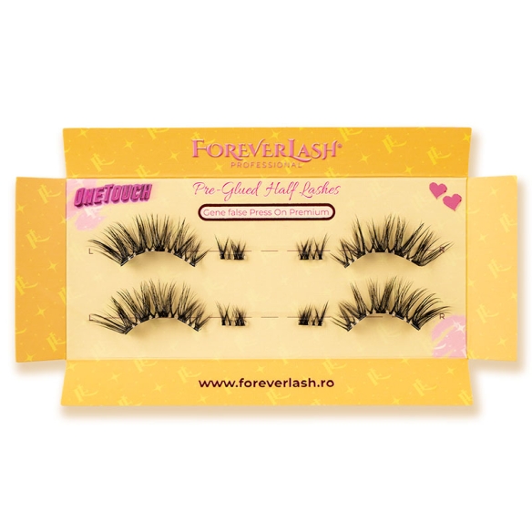 Gene press on half lashes Nyla ForeverLash OneTouch, detaliu smoc interior generos