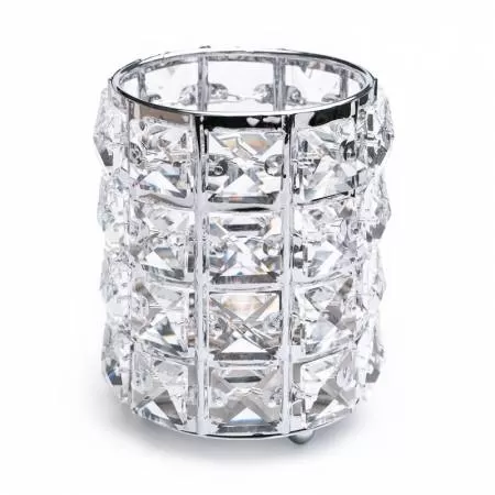 Suport pensule cu cristale Silver