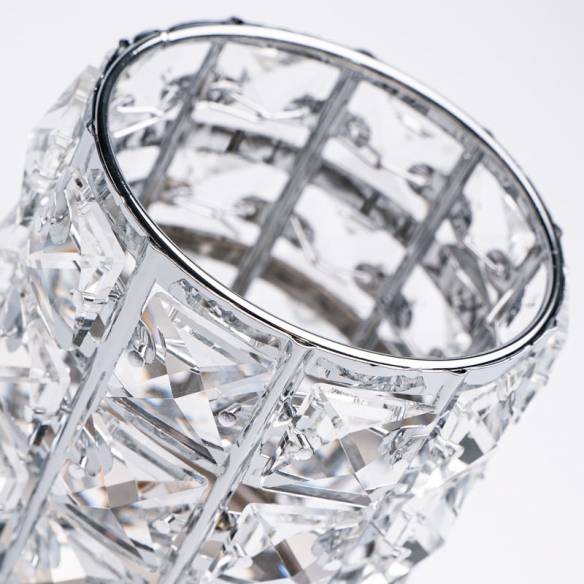 Suport pensule cu cristale Silver