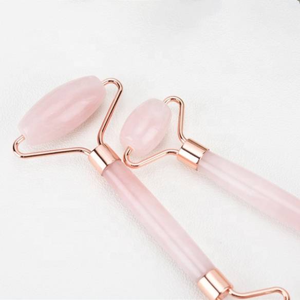 Roller Masaj Facial 100% Natural Jad Rose Quartz