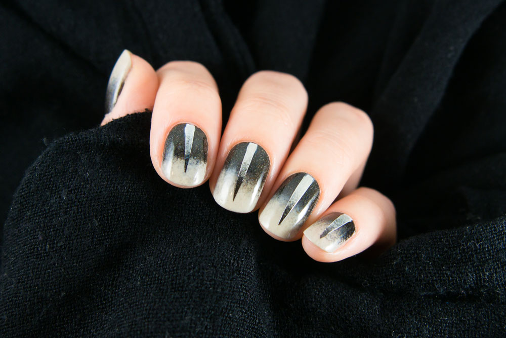 Modele de unghii baby boomer colorate