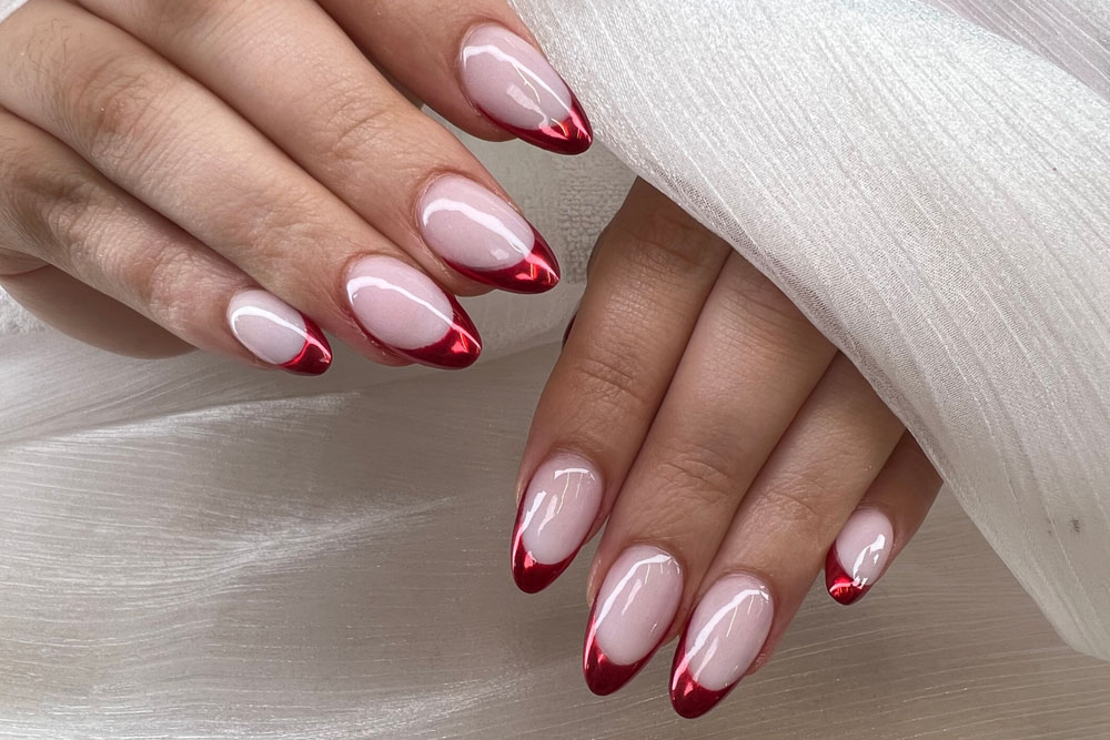 Modele de unghii cu gel rosii